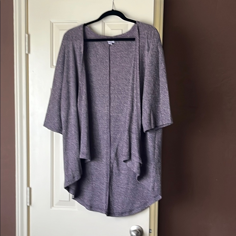 LuLaRoe Heathered Purple Cardigan